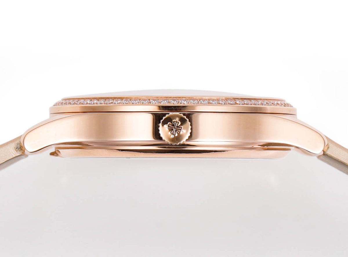 Patek Philippe Calatrava Ladies Watch 35mm | Slim Cal.240 Automatic Guilloché Dial Watch