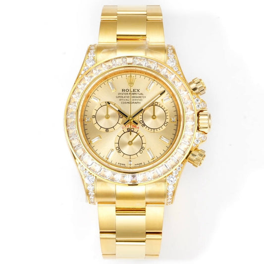 Rolex Cosmograph Daytona 40mm N+ Factory V2 Weighted Baguette Bezel Automatic Watch
