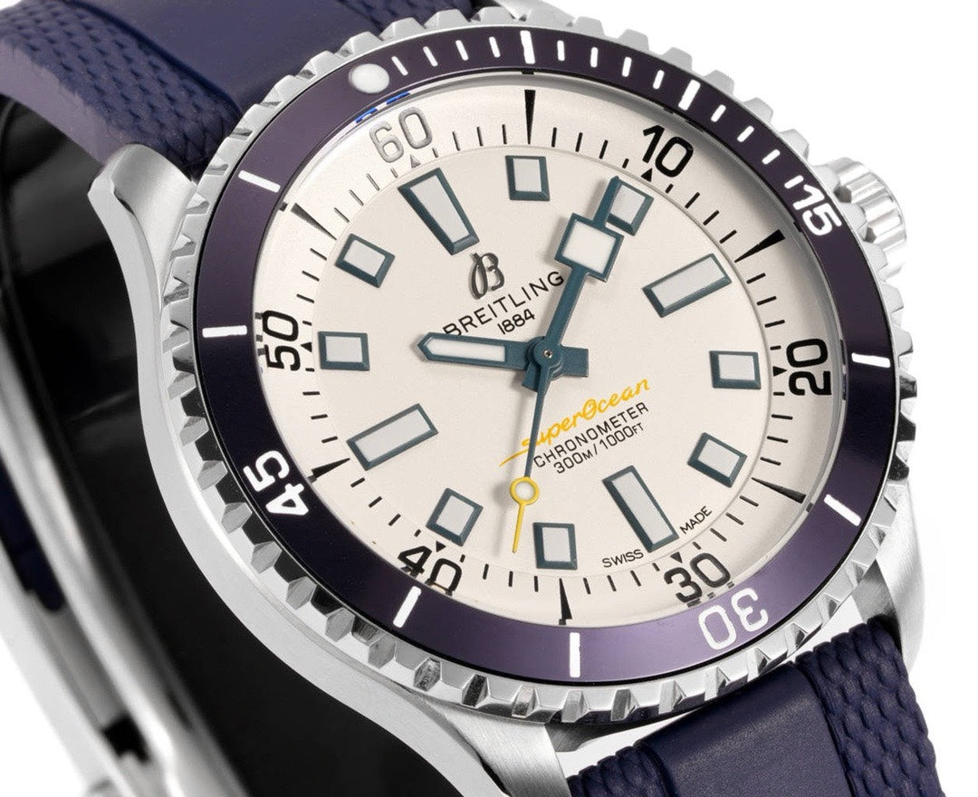 BREITLING Superocean 42mm Dive Watch, GR Factory Version Luminous Dial Ceramic Bezel Rubber Strap Multiple Colors