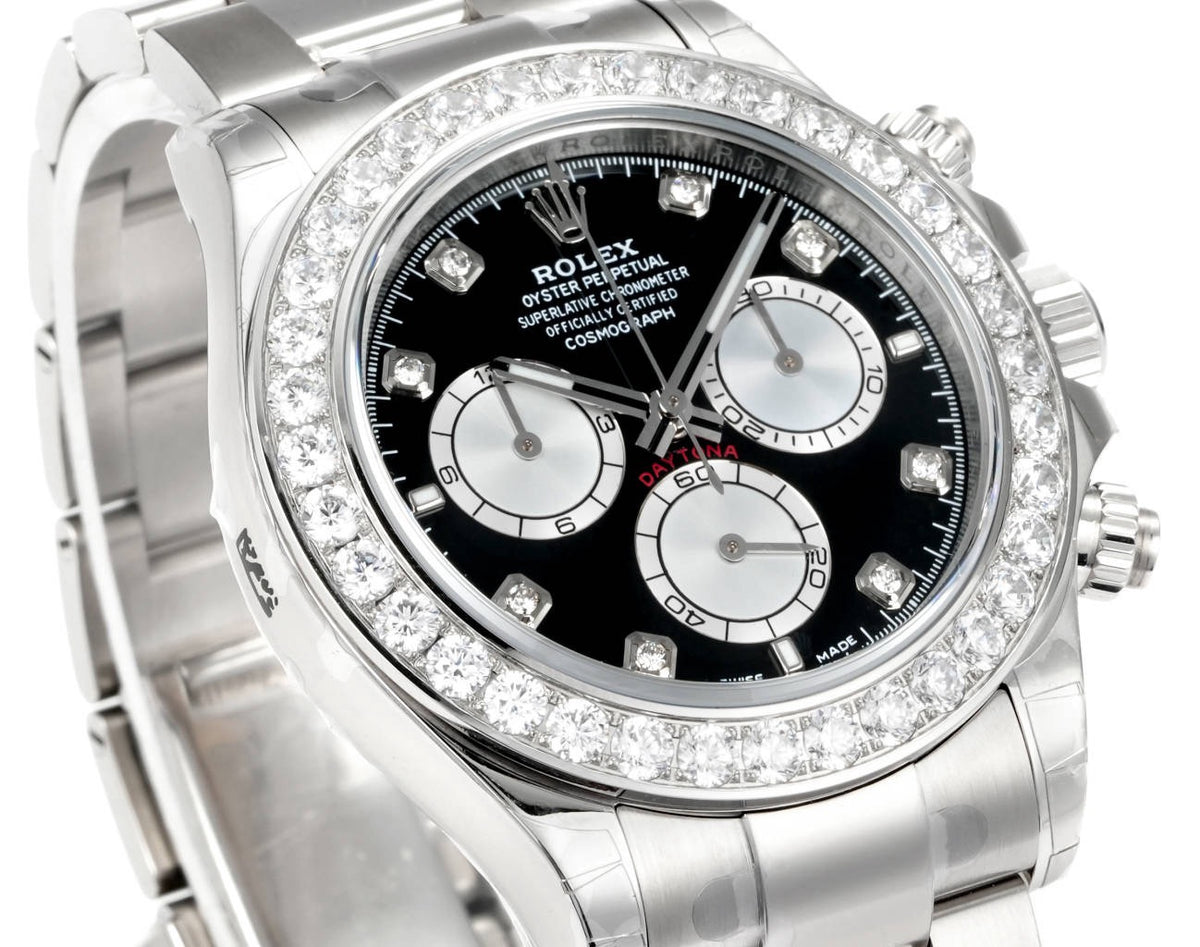 Rolex Cosmograph Daytona 40mm N+ Factory V2 Weighted Baguette Bezel Automatic Watch