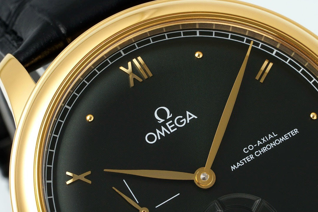 Omega De Ville Power‑Reserve Automatic Mechanical Watch, Genuine Calfskin Leather Strap