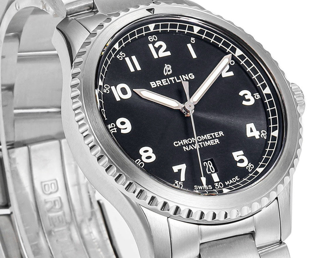BREITLING Navitimer Pilot Watch 41mm, BLS Factory 2824 Automatic Movement Steel Bracelet