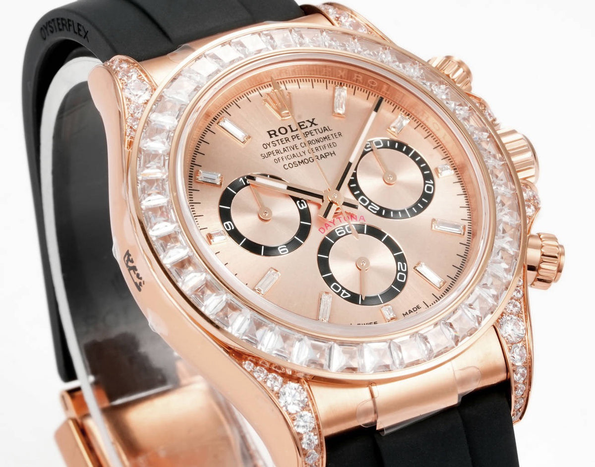 Rolex Cosmograph Daytona 40mm N+ Factory V2 Weighted Baguette Bezel Automatic Watch