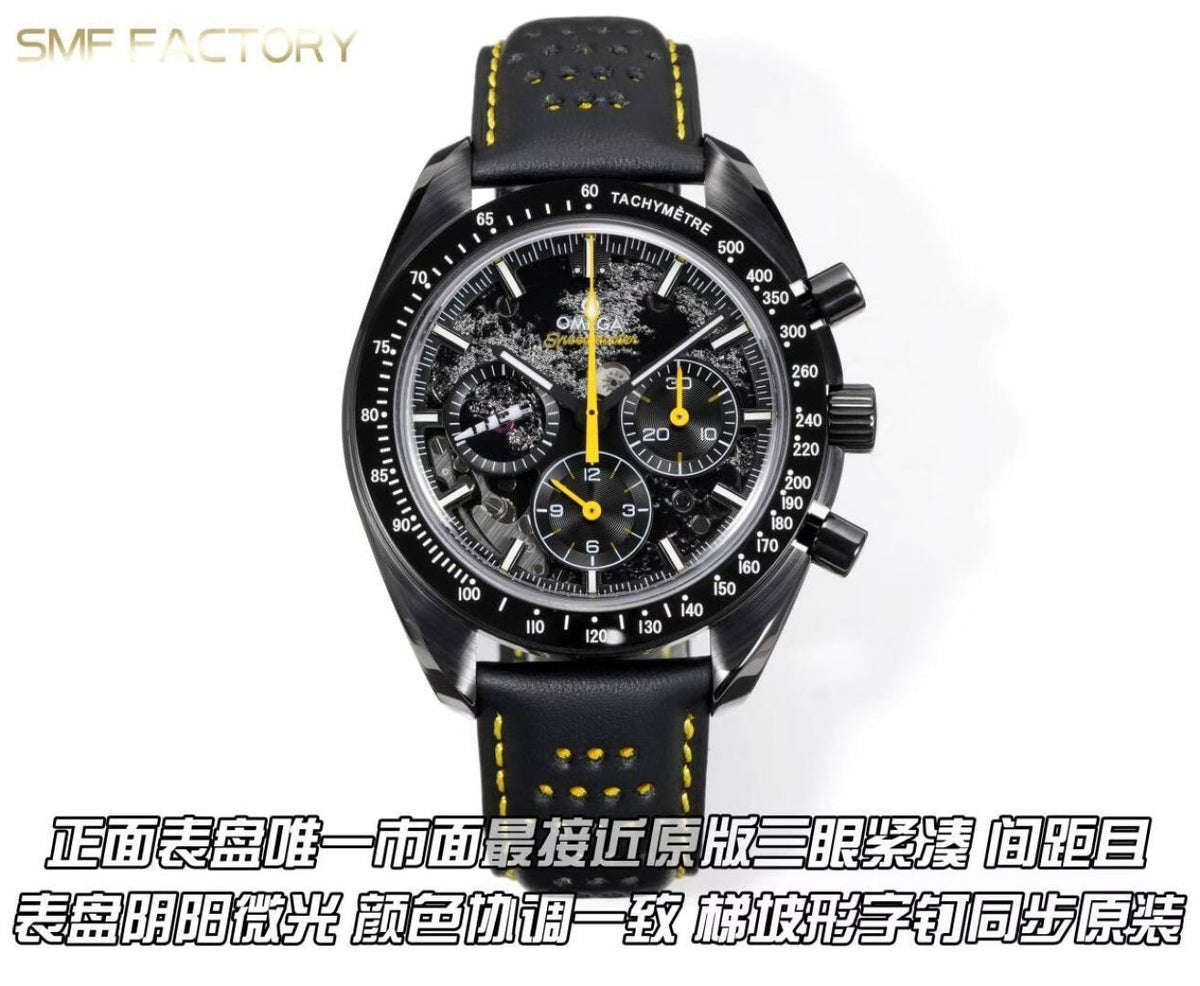 Omega Speedmaster Dark Side of the Moon SMF RW6 Top‑Grade Manual Chronograph Watch Genuine Ceramic Case