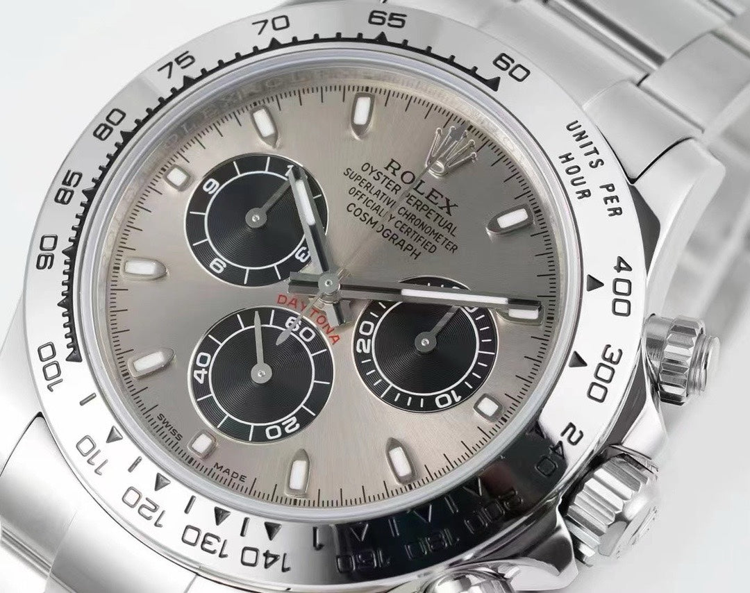 Rolex Cosmograph Daytona Chronograph Watch 40mm 904L Steel Ceramic Bezel Custom 7750 Movement