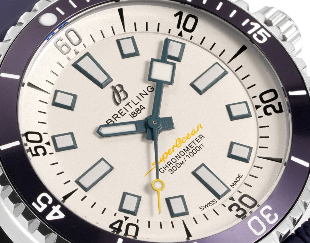 BREITLING Superocean 42mm Dive Watch, GR Factory Version Luminous Dial Ceramic Bezel Rubber Strap Multiple Colors