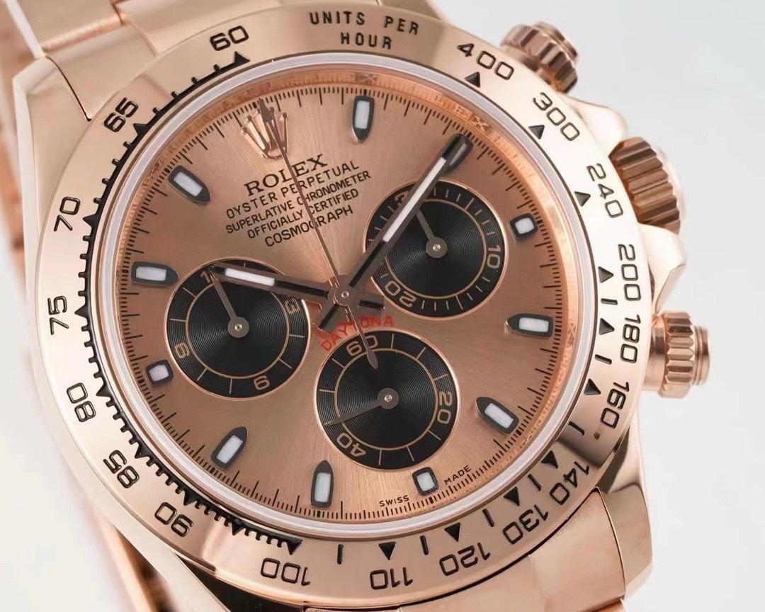 Rolex Cosmograph Daytona Chronograph Watch 40mm 904L Steel Ceramic Bezel Custom 7750 Movement