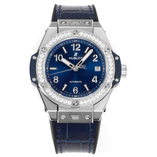 Hublot Big Bang 39mm Steel Diamond Bezel Automatic Ladies Watch