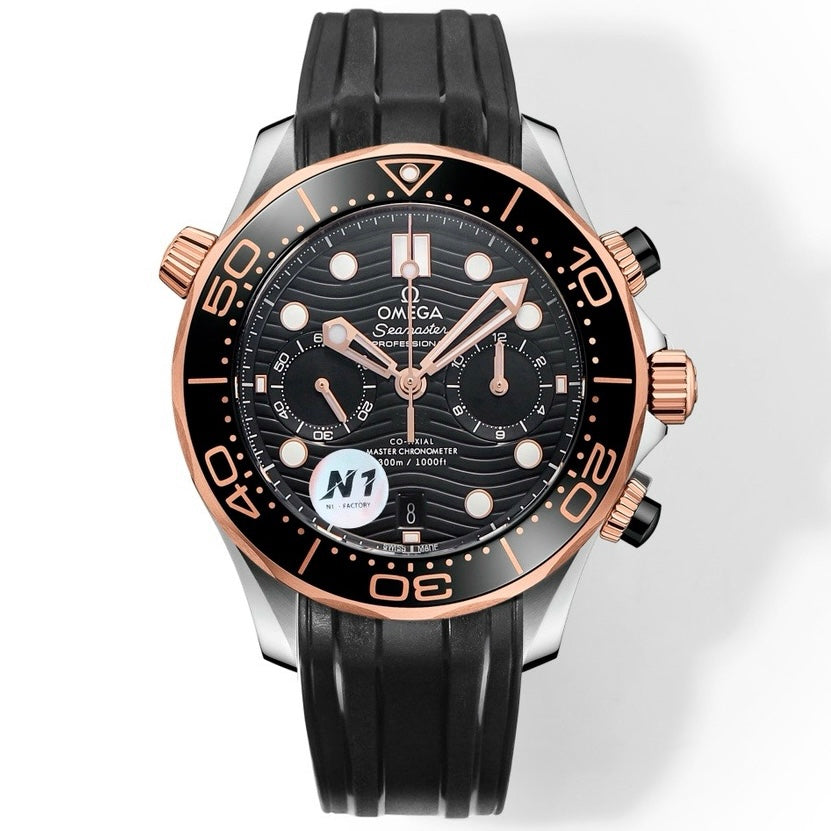 OMEGA Seamaster 300 Chronograph 44mm Dive Watch Cal.9900 Full Function Ceramic Bezel
