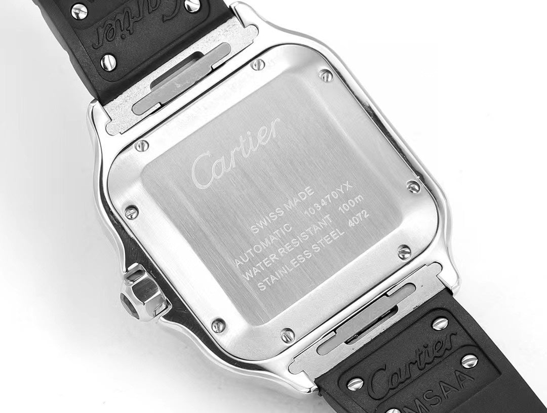 Cartier Santos Rubber Strap | THB Factory 39.8mm Automatic Watch