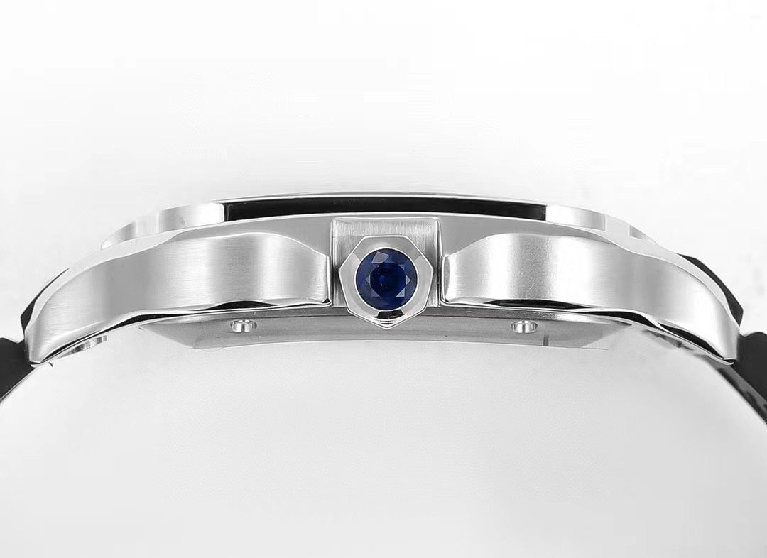 Cartier Santos Rubber Strap | THB Factory 39.8mm Automatic Watch