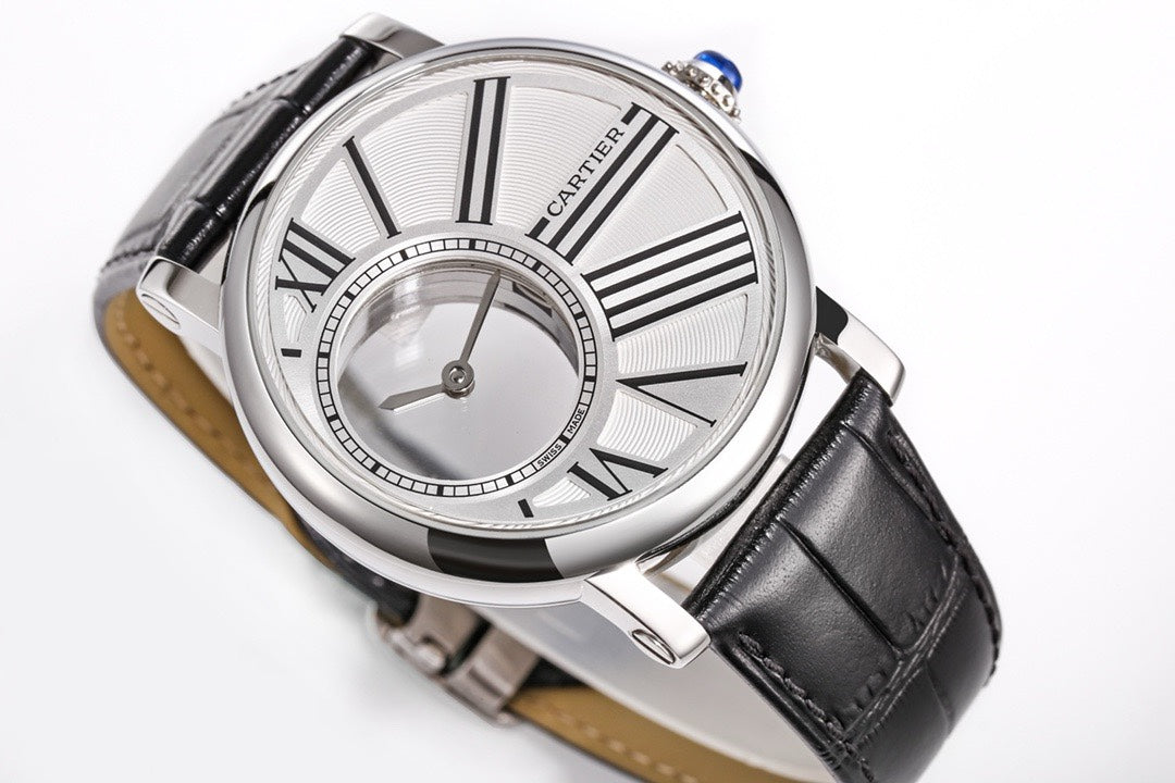 Cartier Rotonde de Cartier Mysterious Watch, Floating Hands Design, 42.5mm, MC 9981 Manual & Automatic Integrated Movement
