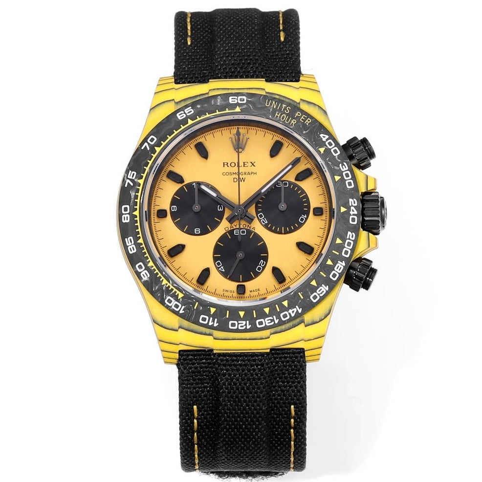 Rolex TW Factory Custom Carbon Fiber Daytona Watch 40mm 4801 Chronograph Movement Luminous Case & Buckle