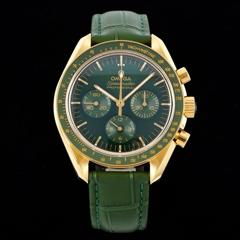 OMEGA Speedmaster Moonwatch 3861 Caliber Moonshine 18K Gold Chronograph 42mm