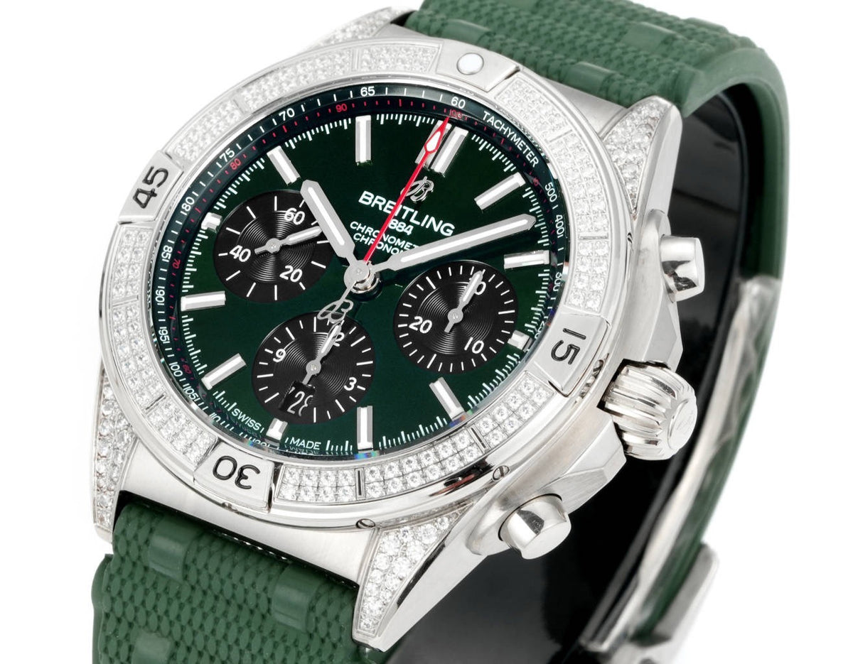 Breitling Chronomat Super Clone Watch | B01 Automatic Chronograph Movement, Diamond Bezel, 42mm