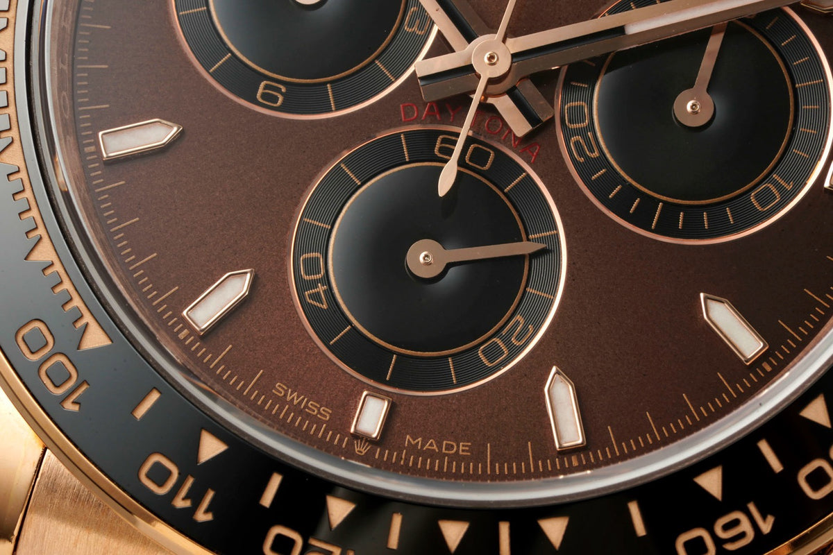 Rolex Cosmograph Daytona 18K Gold Plated Automatic Chronograph Watch Rubber Strap