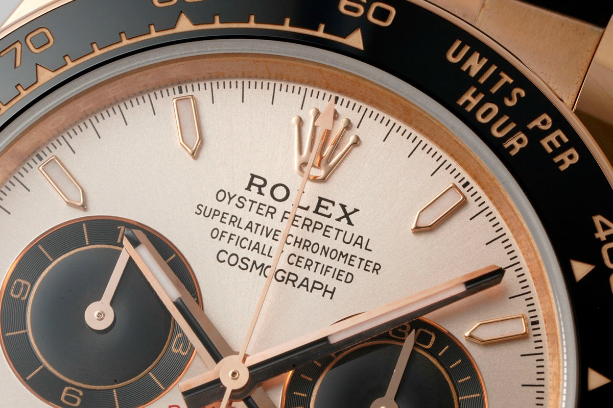 Rolex Cosmograph Daytona 18K Gold Plated Automatic Chronograph Watch Rubber Strap