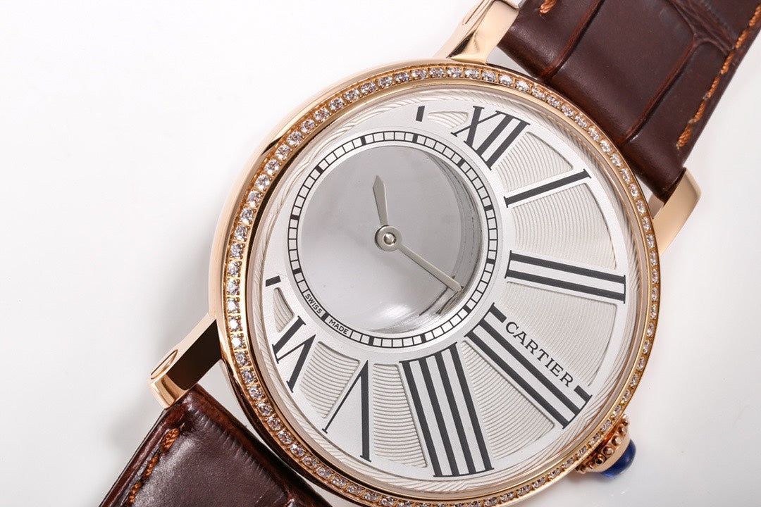 Cartier Rotonde de Cartier Mysterious Watch, Floating Hands Design, 42.5mm, MC 9981 Manual & Automatic Integrated Movement
