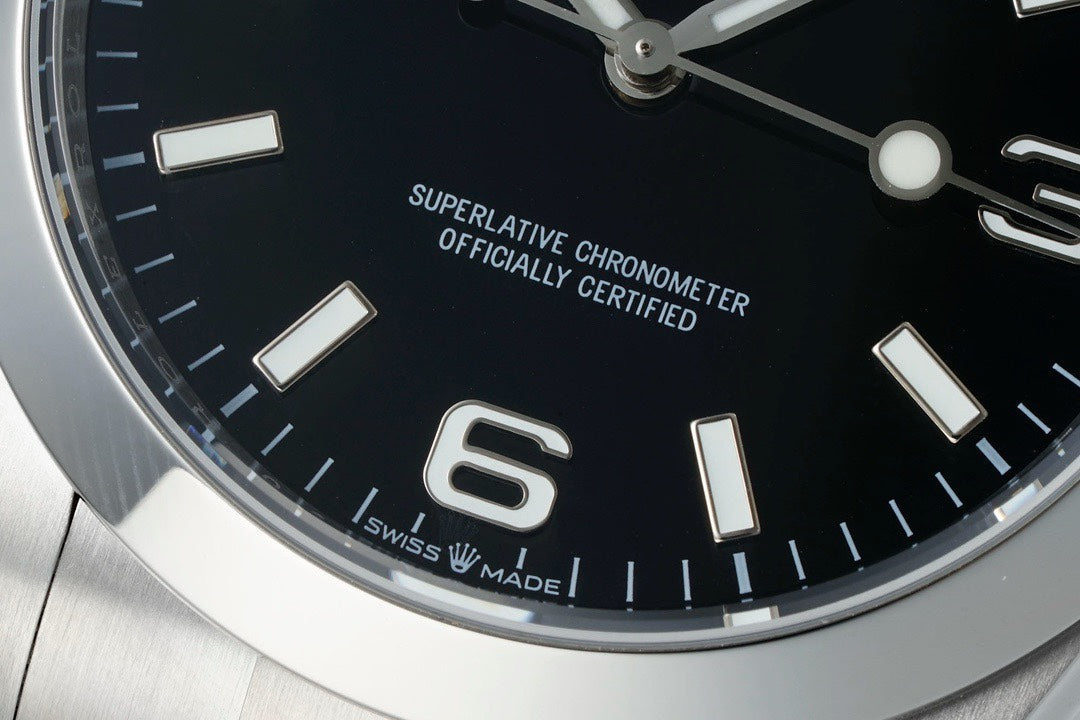 Rolex Explorer 214270 40mm Black Dial Blue Lume – EWE 3230 Movement