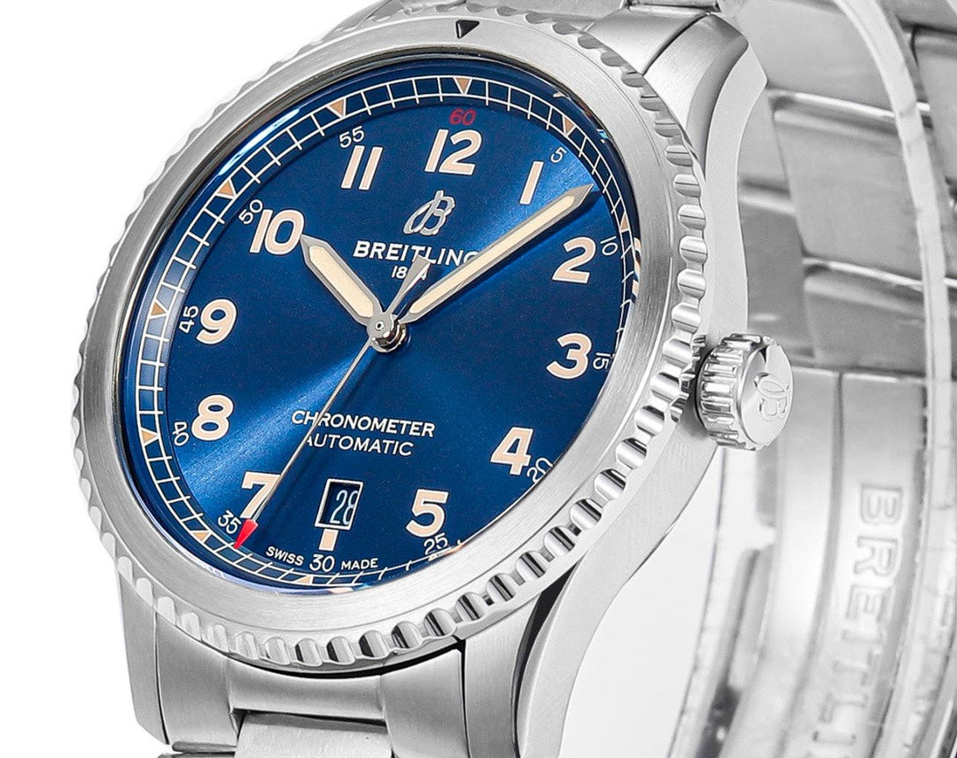 BREITLING Navitimer Pilot Watch 41mm, BLS Factory 2824 Automatic Movement Steel Bracelet