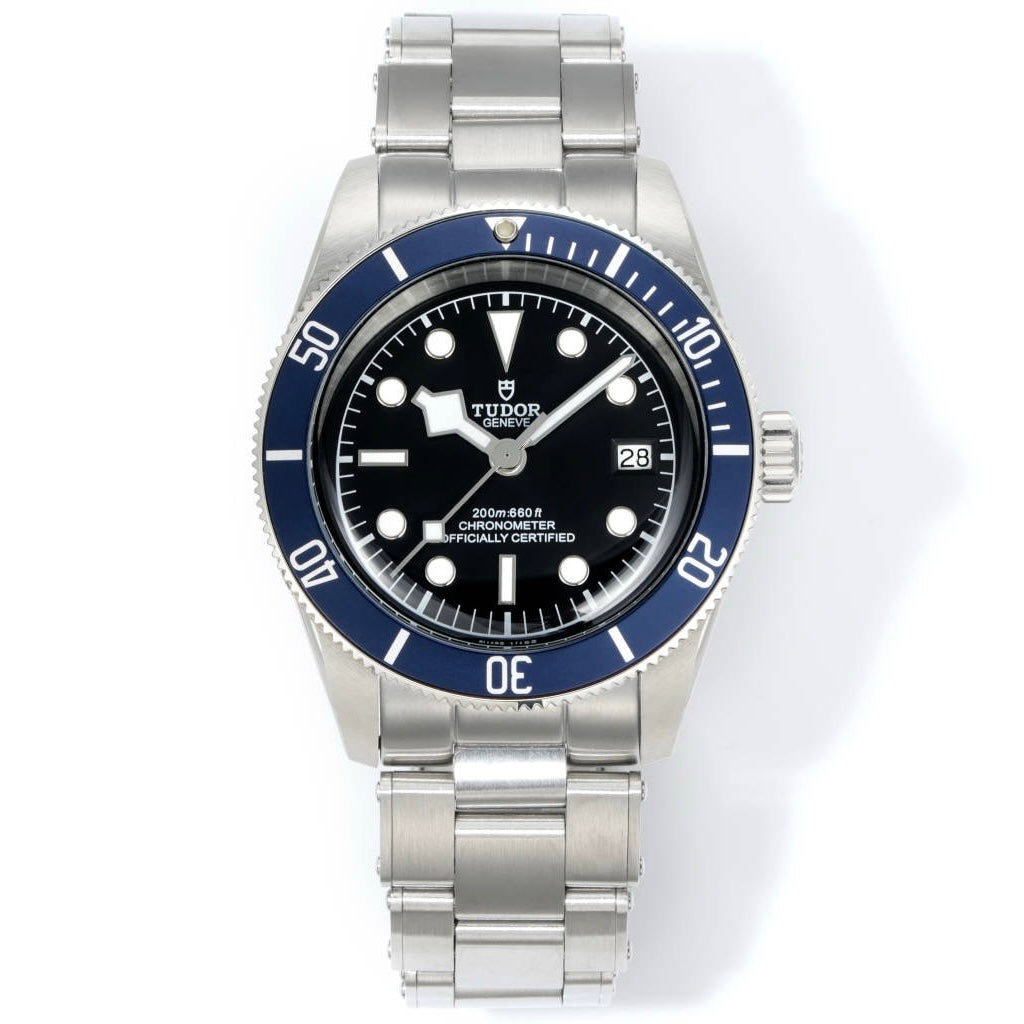 Tudor Black Bay GMT Automatic Diver Watch 41mm, Domed Sapphire Crystal, Rivet Stainless Steel Bracelet, Multiple Ceramic Bezel Color Options