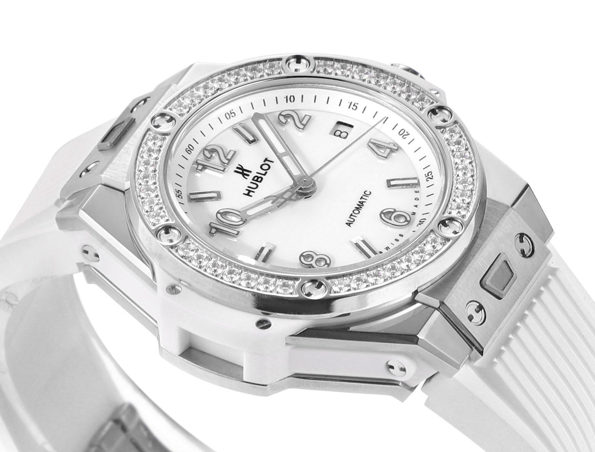 Hublot Big Bang 39mm Steel Diamond Bezel Automatic Ladies Watch
