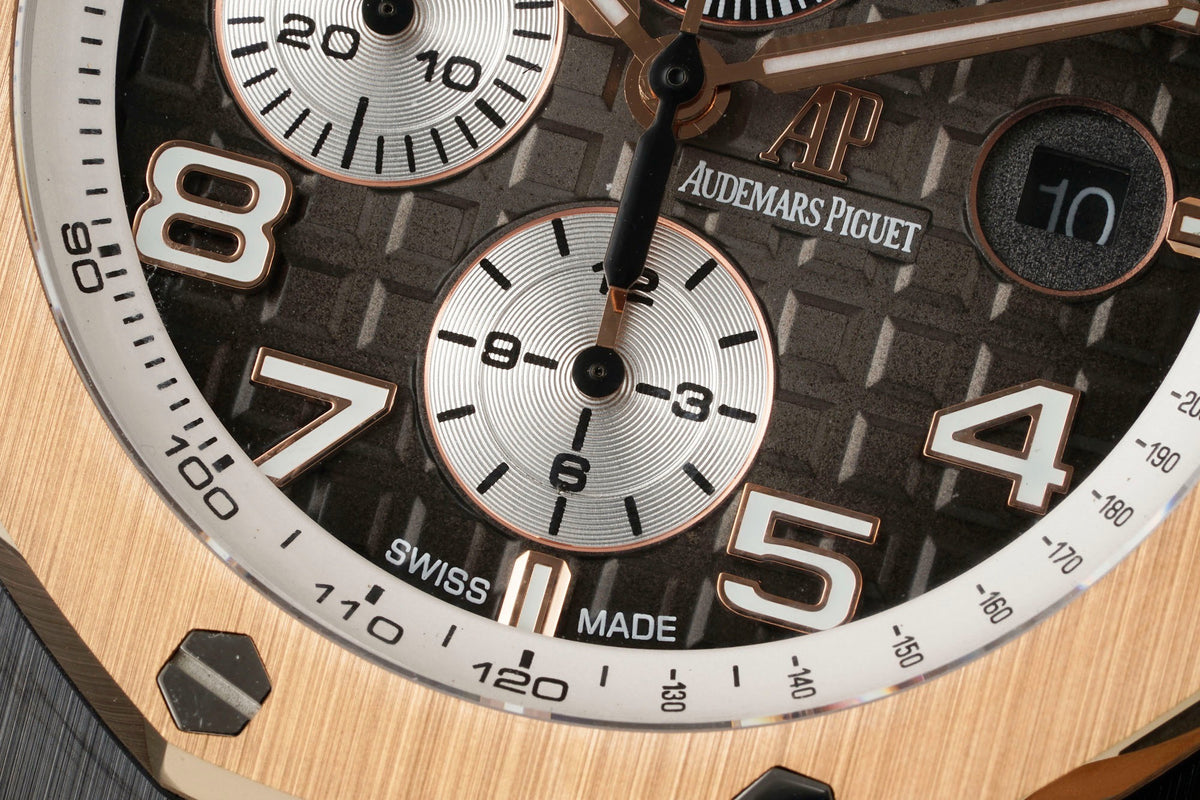 Audemars Piguet Ceramic Chronograph 44mm Sports Watch Rubber Strap