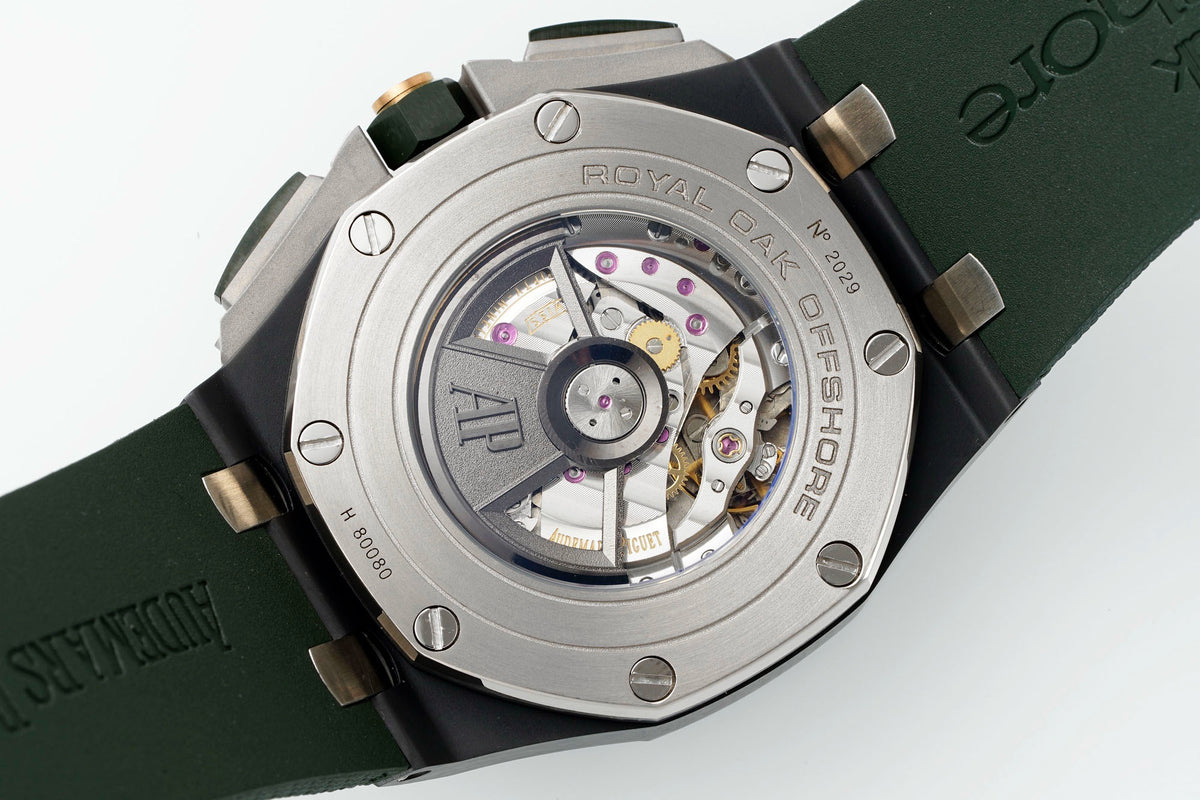 Audemars Piguet Ceramic Chronograph 44mm Sports Watch Rubber Strap