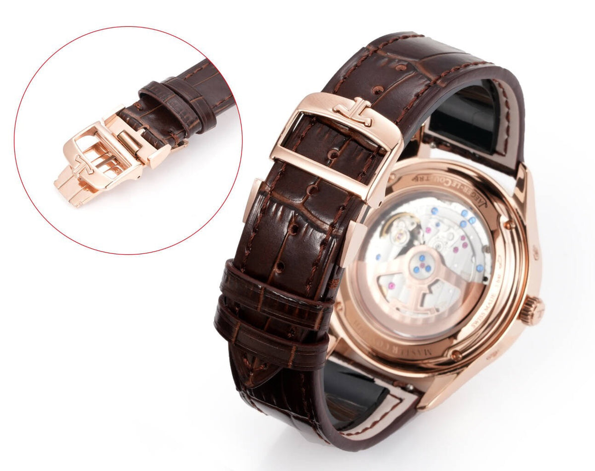 Jaeger-LeCoultre Master Calendar Moon Phase Automatic Watch 40mm Genuine Leather Strap