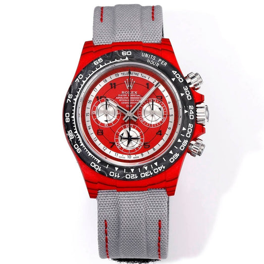 Rolex TW Factory Custom Carbon Fiber Daytona Watch 40mm 4801 Chronograph Movement Luminous Case & Buckle