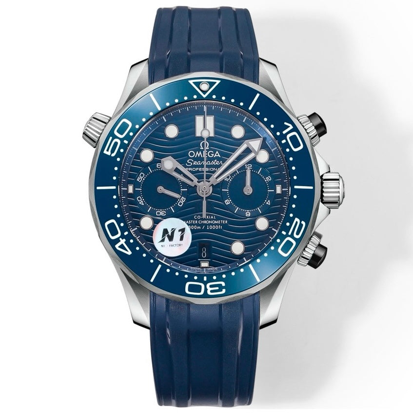 OMEGA Seamaster 300 Chronograph 44mm Dive Watch Cal.9900 Full Function Ceramic Bezel