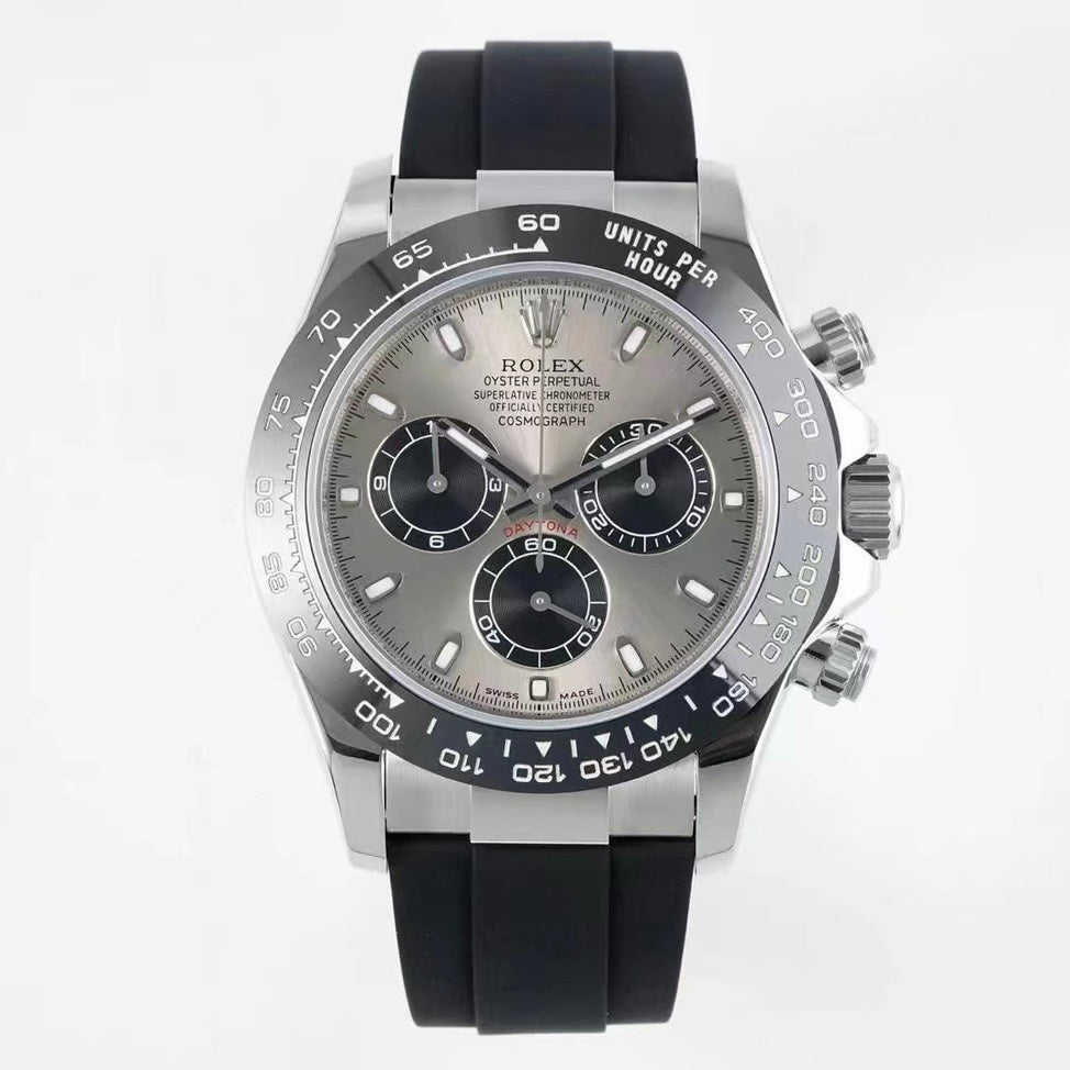 Rolex Cosmograph Daytona Chronograph Watch 40mm 904L Steel Ceramic Bezel Custom 7750 Movement