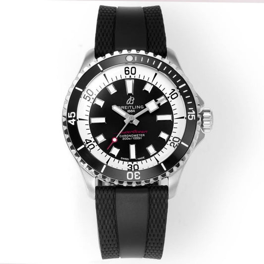 BREITLING Superocean 42mm Dive Watch, GR Factory Version Luminous Dial Ceramic Bezel Rubber Strap Multiple Colors