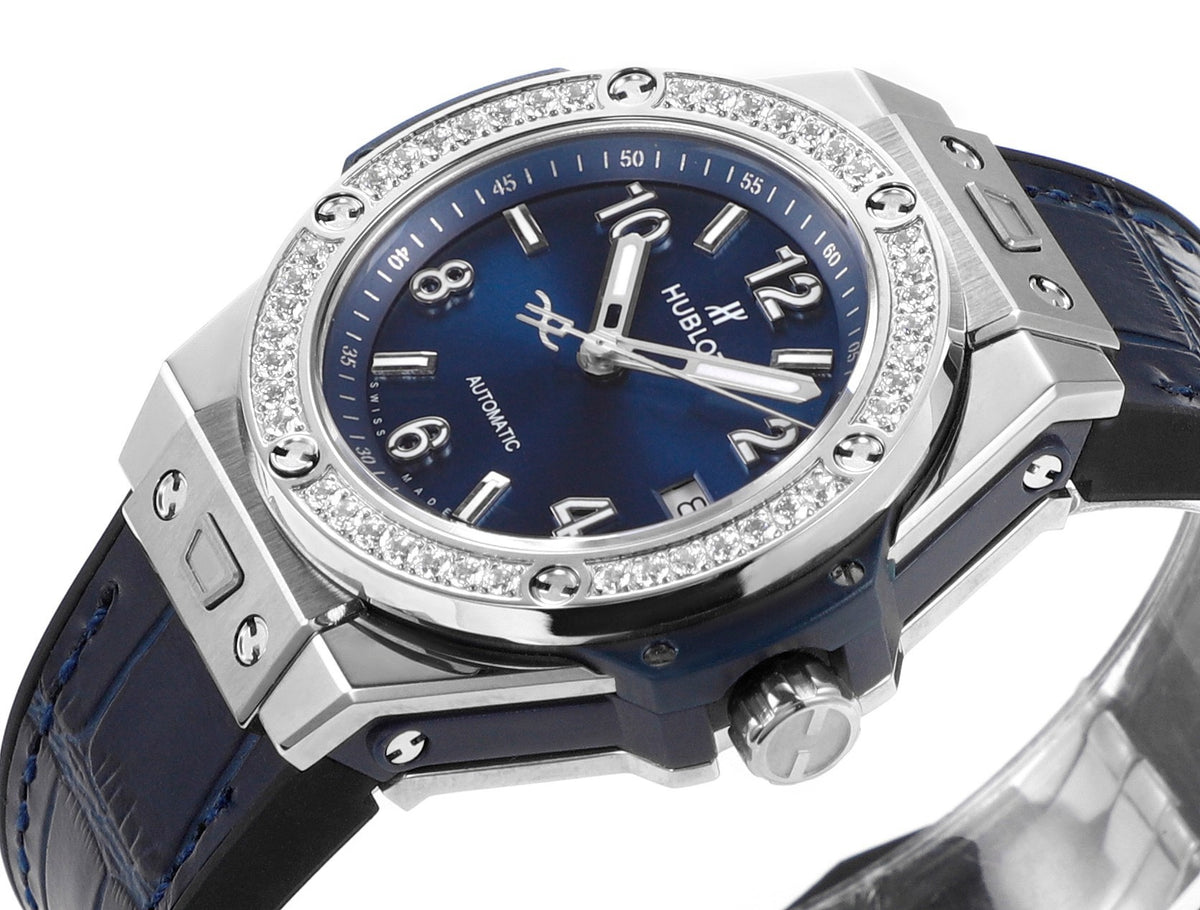 Hublot Big Bang 39mm Steel Diamond Bezel Automatic Ladies Watch