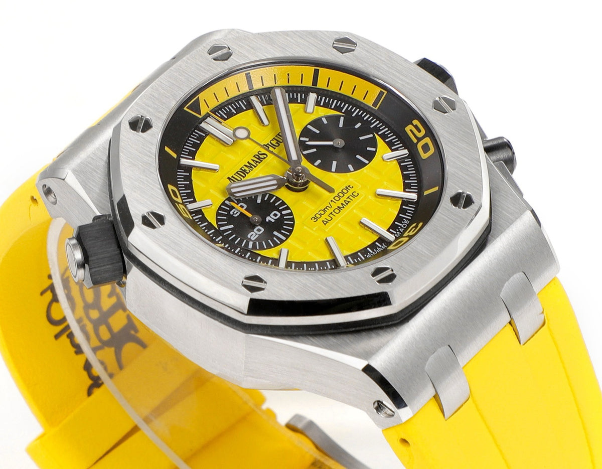 Audemars Piguet Royal Oak Offshore Chronograph 42mm | Cal.3124 Automatic Watch Rubber Strap