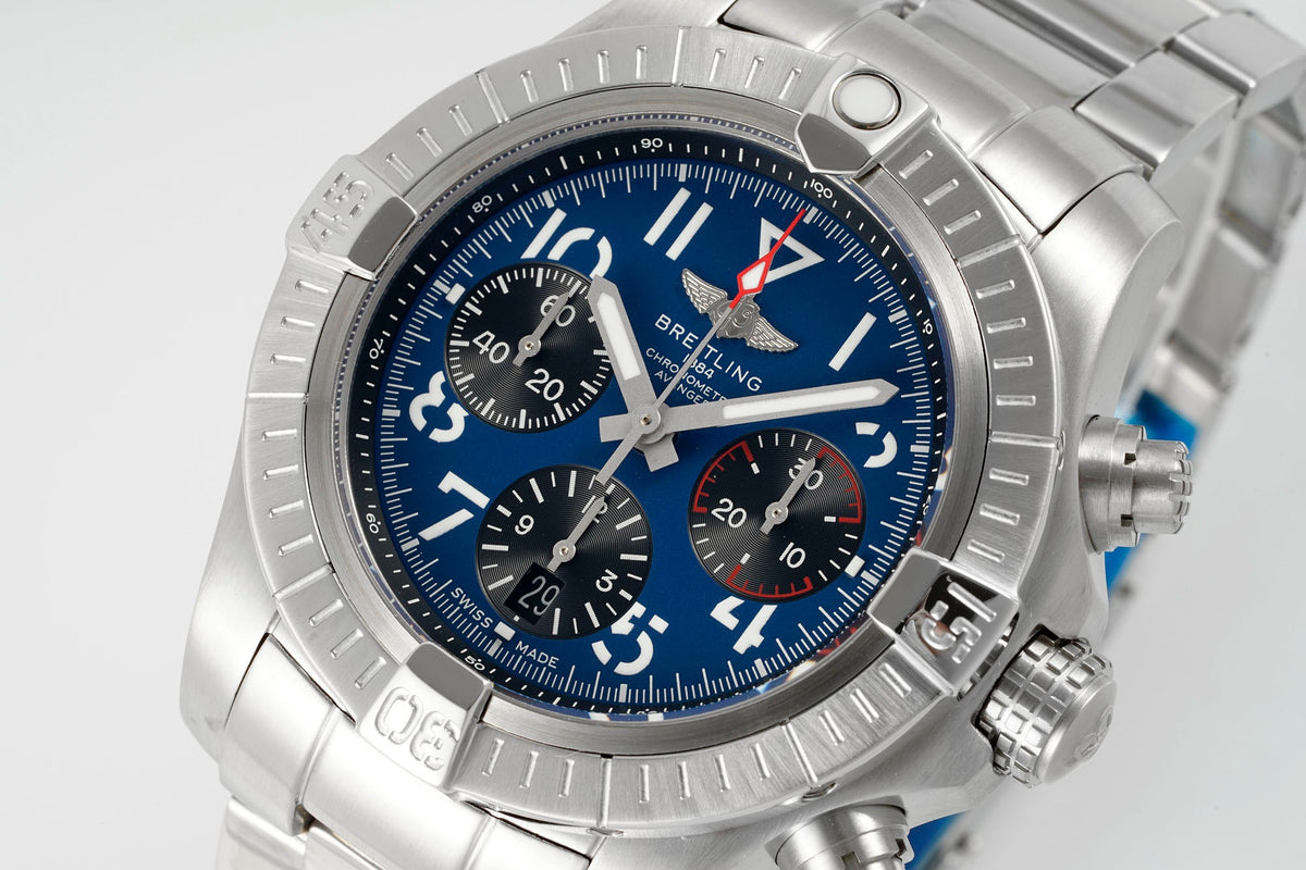 BREITLING Avenger B01 Chronograph 45mm Pilot Watch | BLS Factory Cal.B01 Modified Movement
