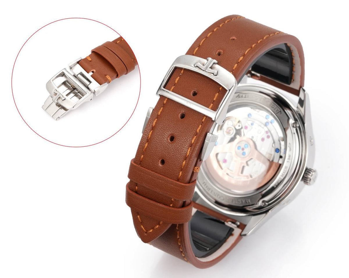 Jaeger-LeCoultre Master Calendar Moon Phase Automatic Watch 40mm Genuine Leather Strap
